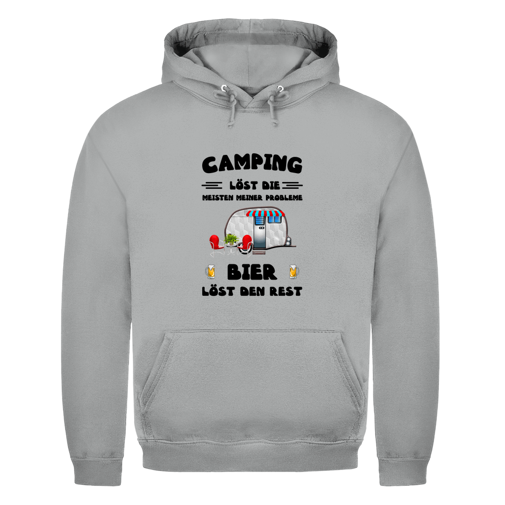 Camping löst die meisten Probleme, Bier den Rest - Herren Hoodie - Campingfamilie.de