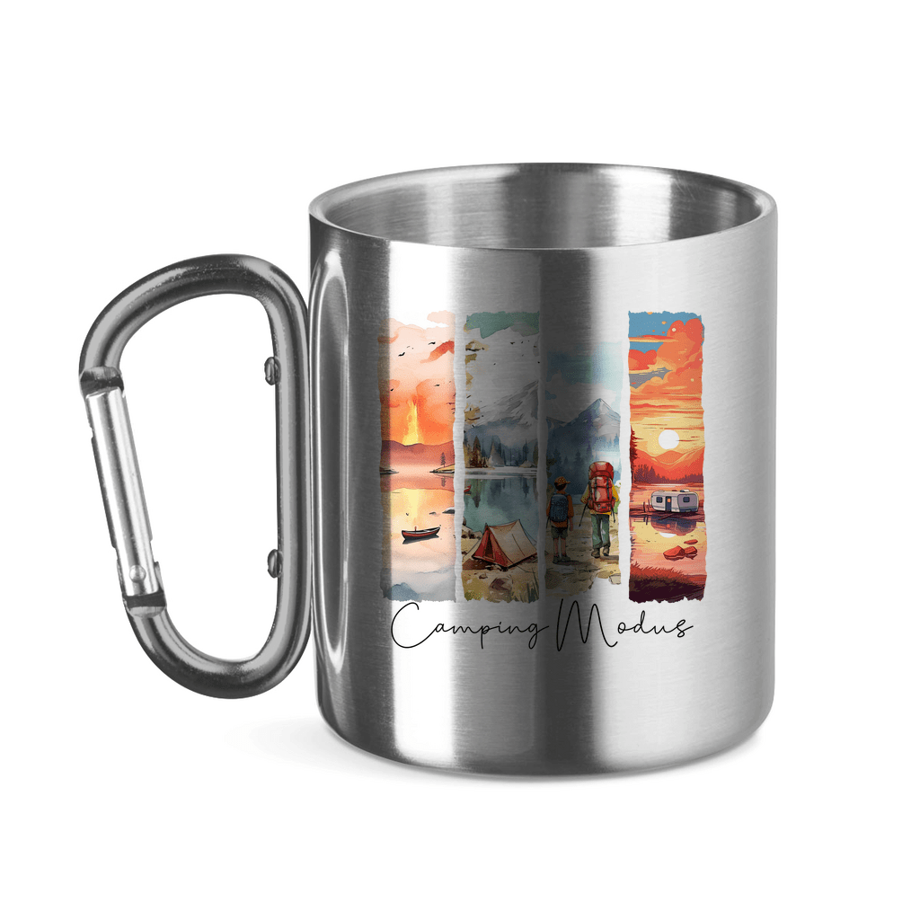 Camping Modus - Edelstahl Tasse - Campingfamilie.de