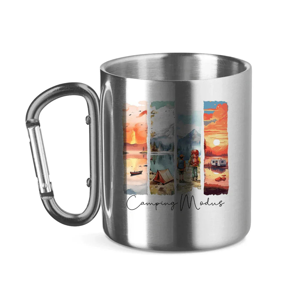 Camping Modus - Edelstahl Tasse - Campingfamilie.de