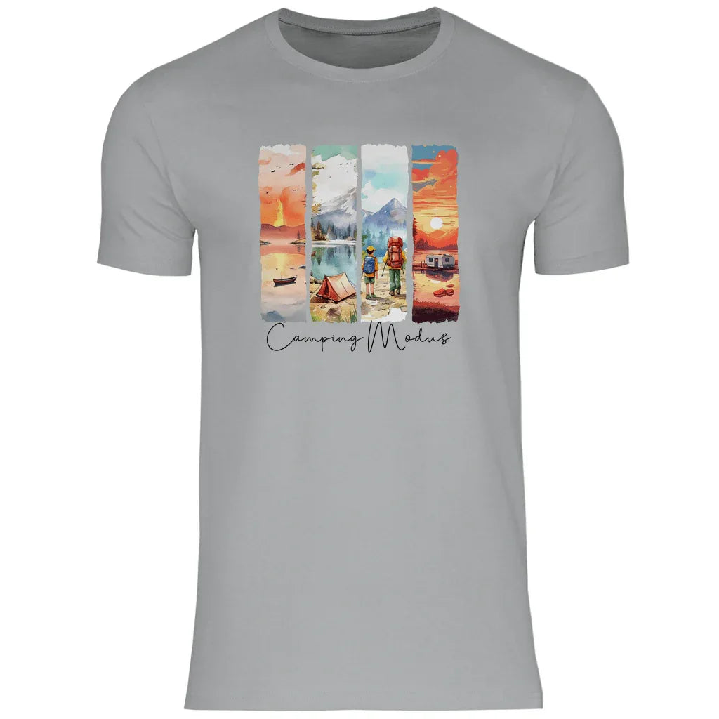 Camping Modus - MĂ€nner Shirt - Campingfamilie.de