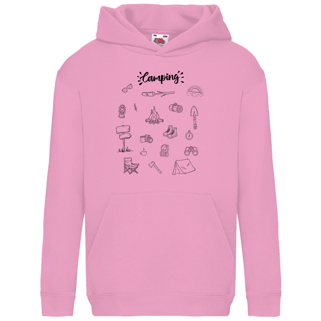 Camping - Motive Kritzeldesign - Kinder Hoodie - Campingfamilie.de