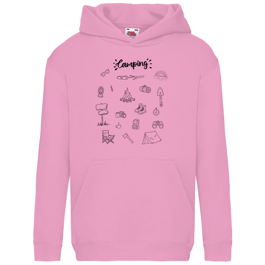 Camping - Motive Kritzeldesign - Kinder Hoodie - Campingfamilie.de