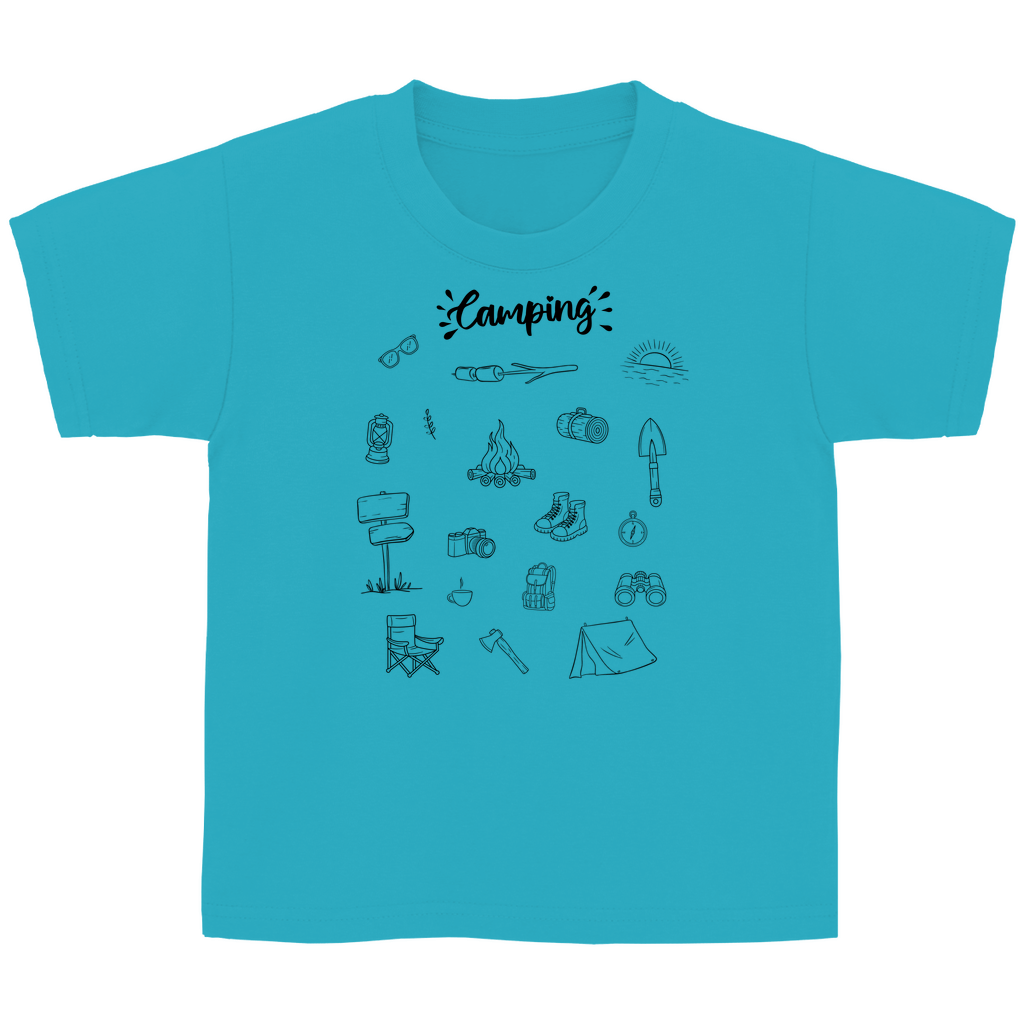 Camping - Motive Kritzeldesign - Kinder Shirt - Campingfamilie.de