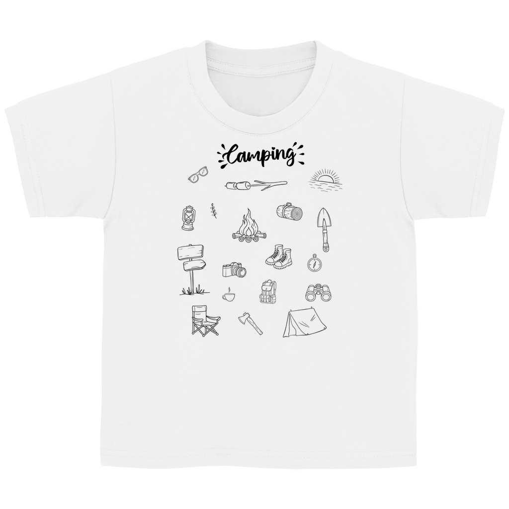Camping - Motive Kritzeldesign - Kinder Shirt - Campingfamilie.de