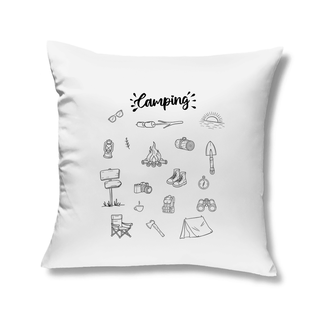 Camping - Motive Kritzeldesign - Kopfkissen - Campingfamilie.de