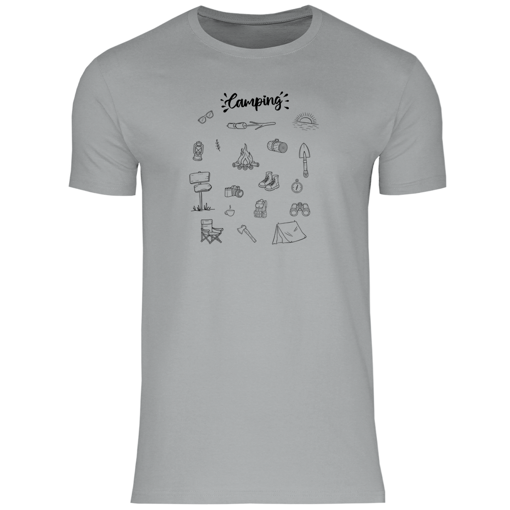 Camping - Motive Kritzeldesign - Männer Shirt - Campingfamilie.de