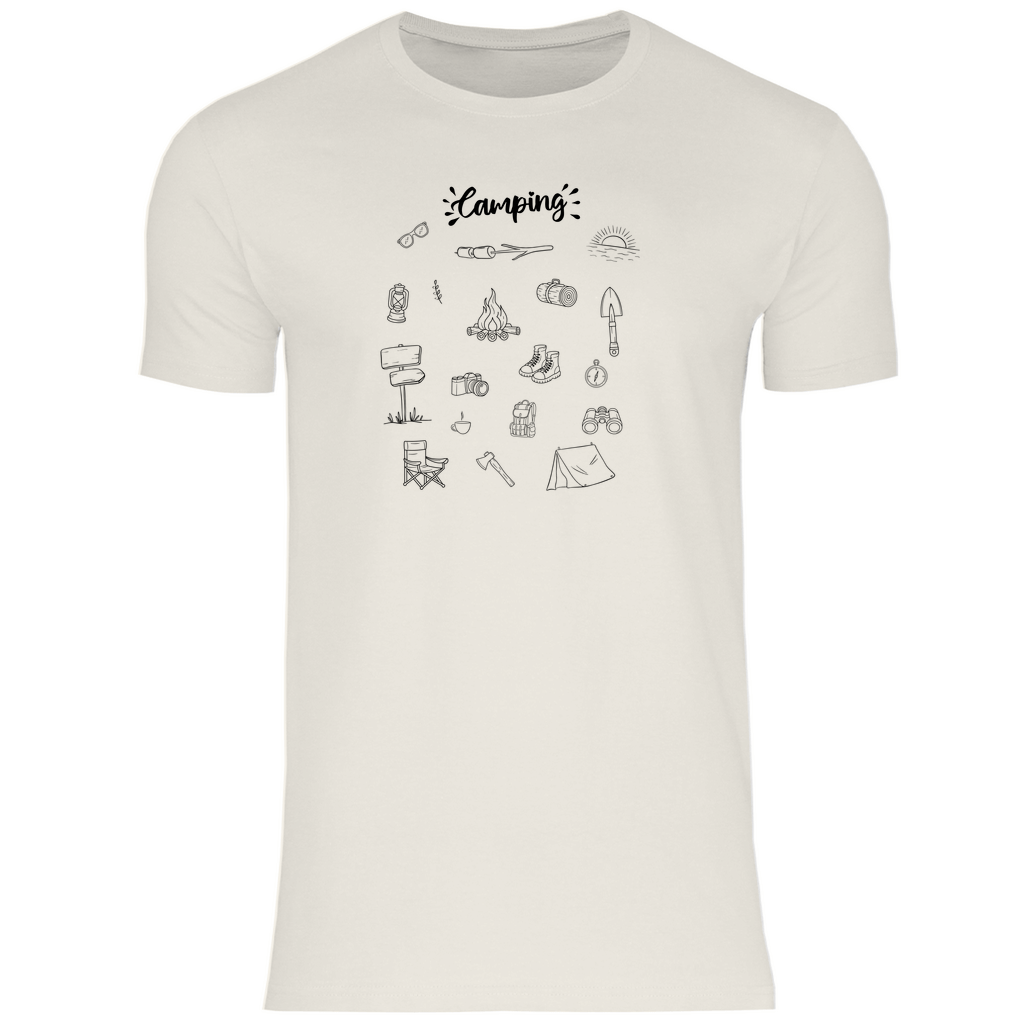 Camping - Motive Kritzeldesign - Männer Shirt - Campingfamilie.de