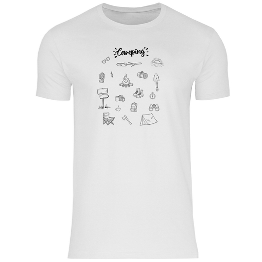 Camping - Motive Kritzeldesign - Männer Shirt - Campingfamilie.de