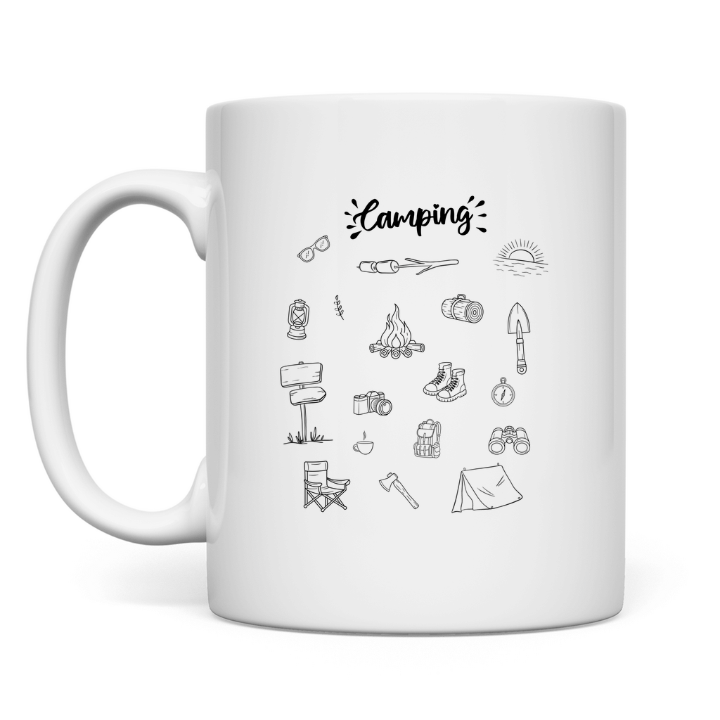 Camping - Motive Kritzeldesign - Tasse - Campingfamilie.de