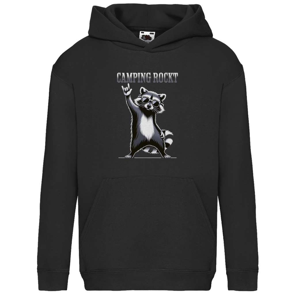 Camping rockt - Kinder Hoodie - Campingfamilie.de