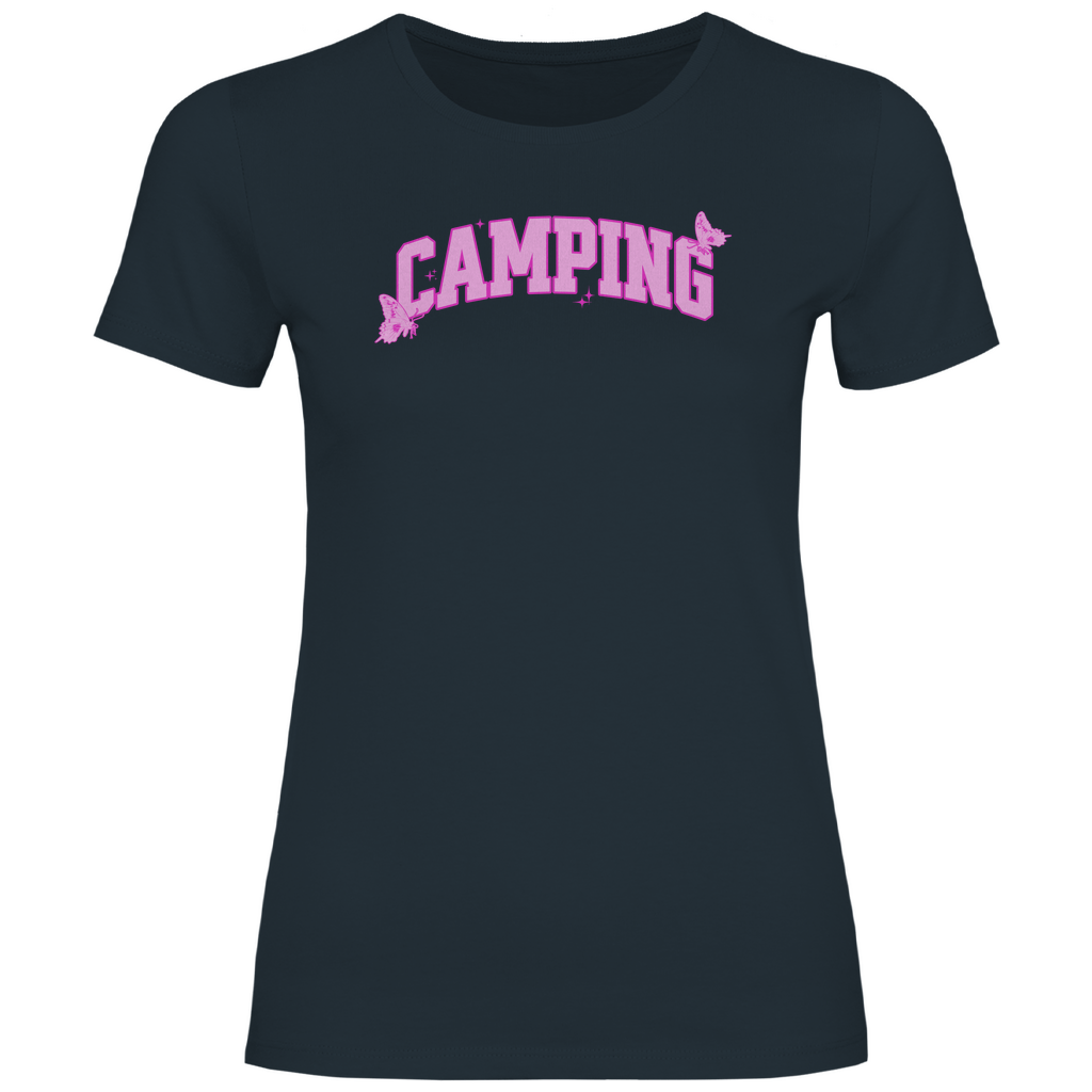 Camping Schmetterling - Frauen Shirt - Campingfamilie.de