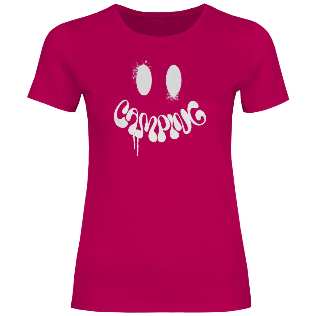 Camping Smiley - Frauen Shirt - Campingfamilie.de