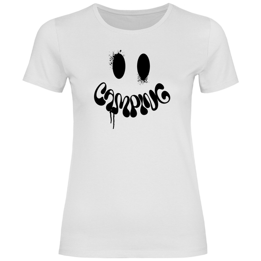Camping Smiley - Frauen Shirt - Campingfamilie.de