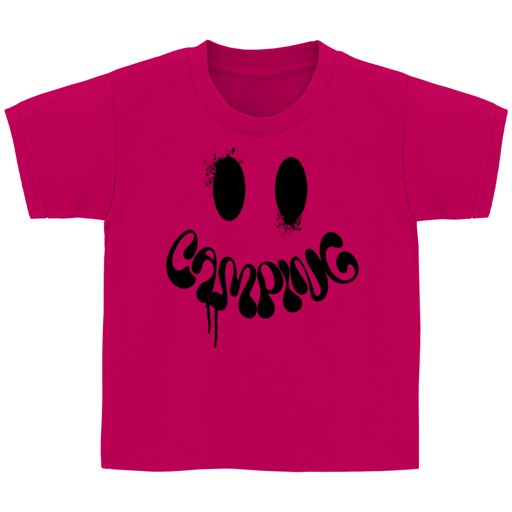 Camping Smiley - Kinder Shirt - Campingfamilie.de