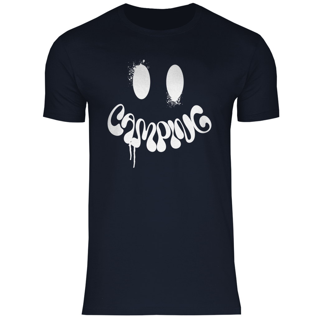 Camping Smiley - Männer Shirt - Campingfamilie.de