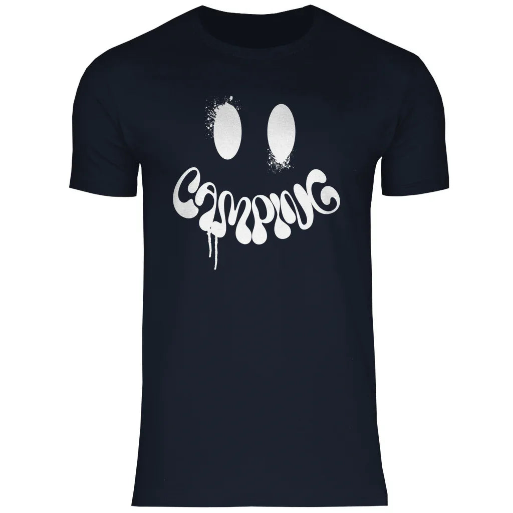 Camping Smiley - Männer Shirt - Campingfamilie.de