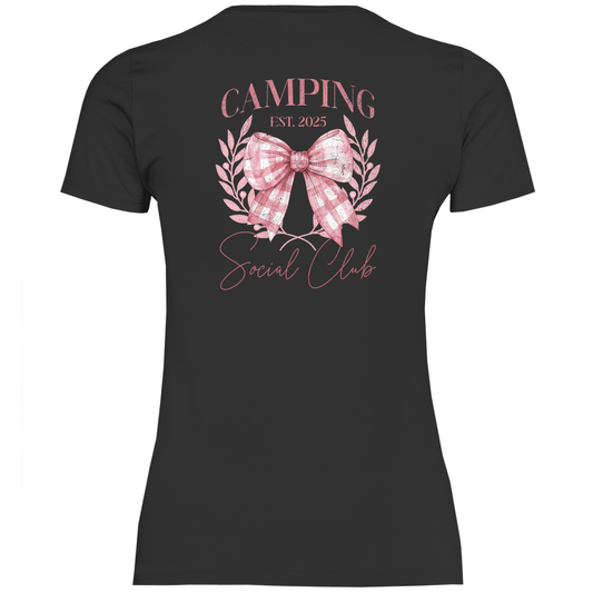 Camping Social Club - Backprint Frauen Shirt - Campingfamilie.de