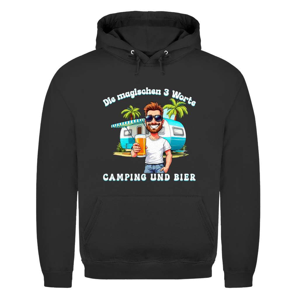 Camping und Bier - Männer Hoodie - Campingfamilie.de
