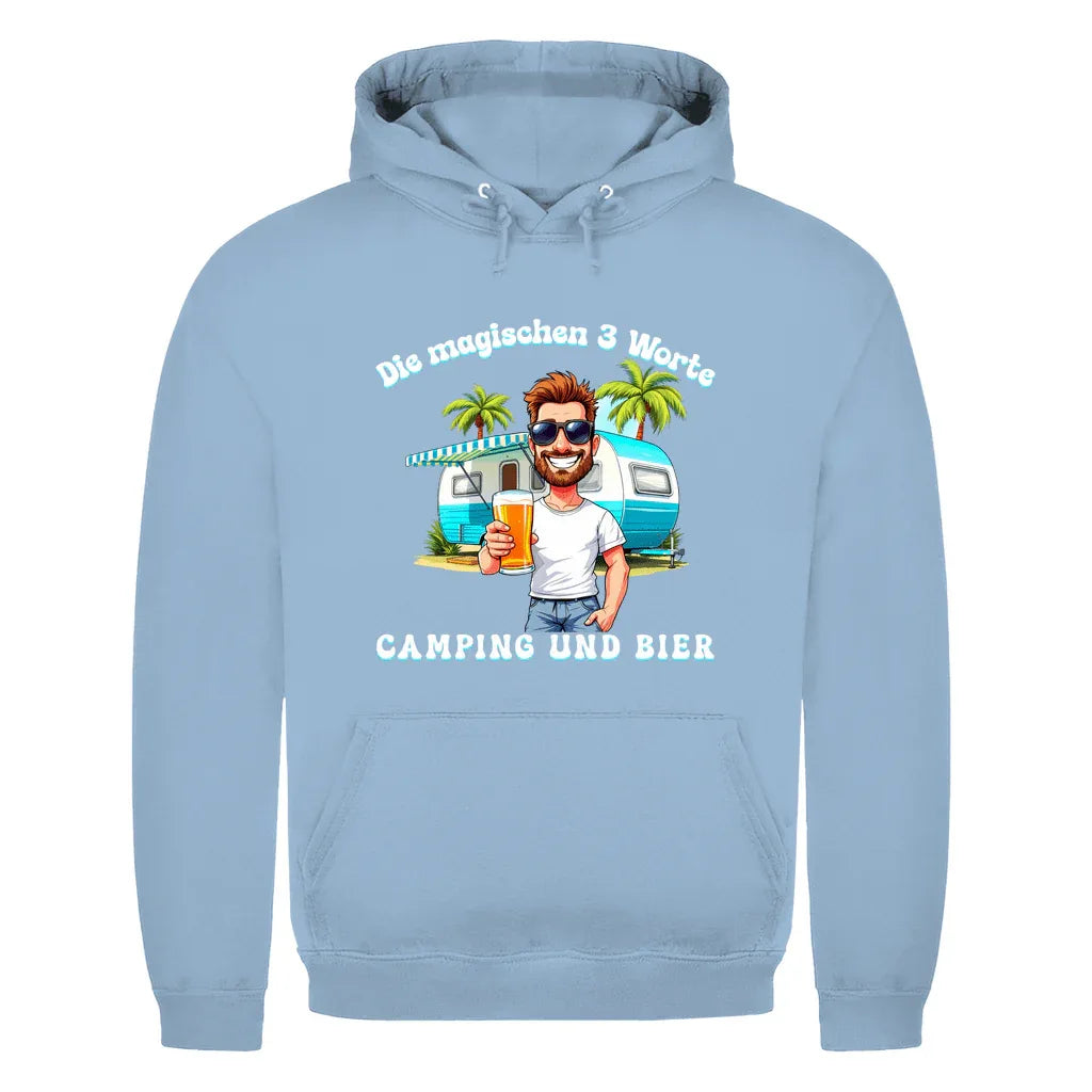 Camping und Bier - Männer Hoodie - Campingfamilie.de