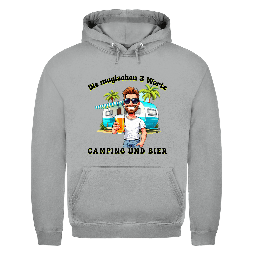 Camping und Bier - Männer Hoodie - Campingfamilie.de