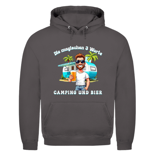 Camping und Bier - Männer Hoodie - Campingfamilie.de