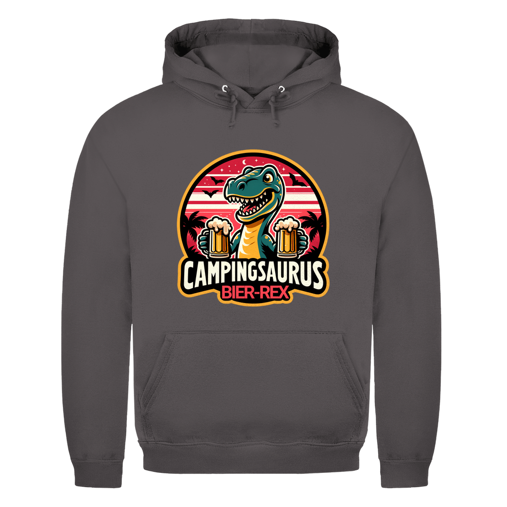 Campingsaurus Bier - Rex - Männer Hoodie - Campingfamilie.de