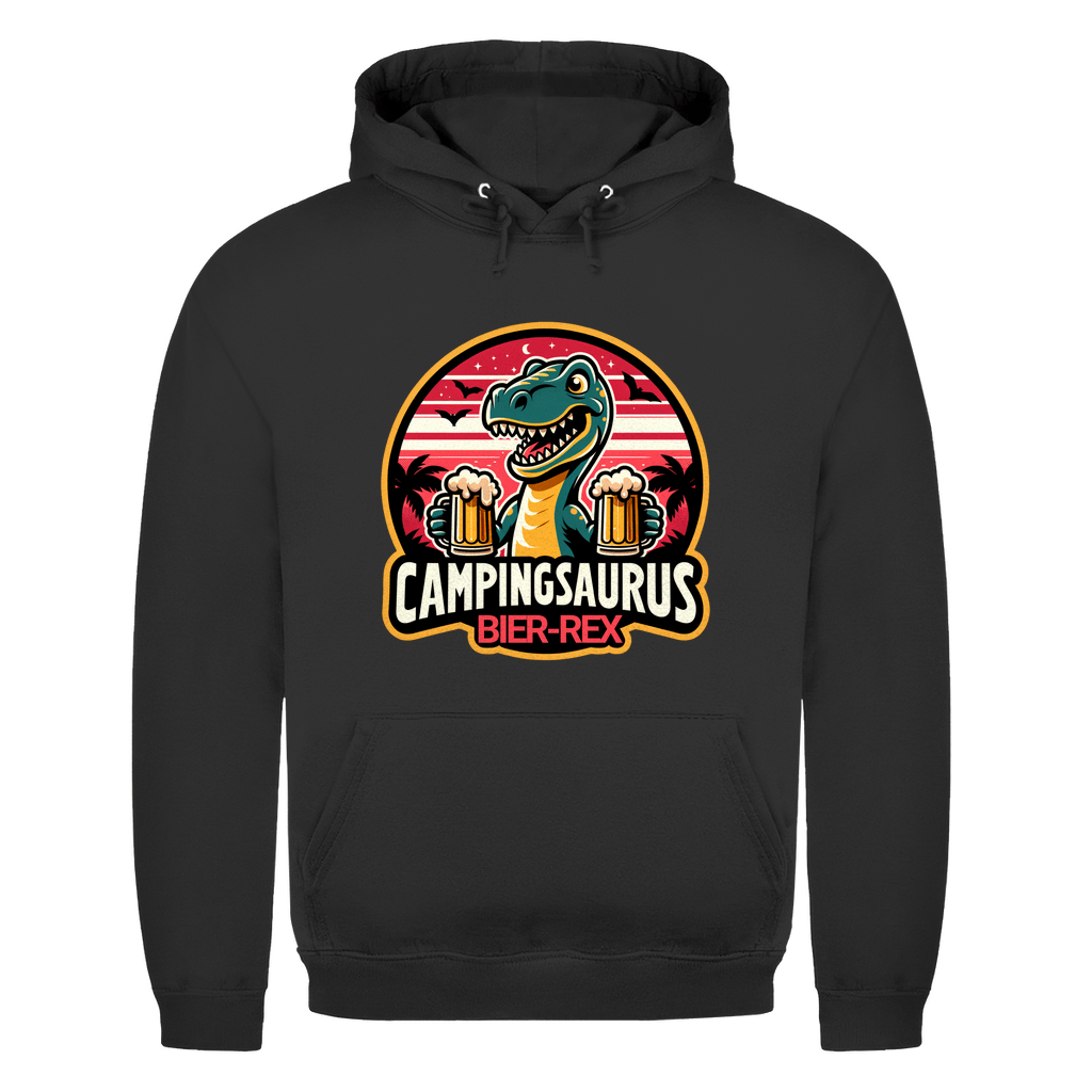 Campingsaurus Bier - Rex - Männer Hoodie - Campingfamilie.de
