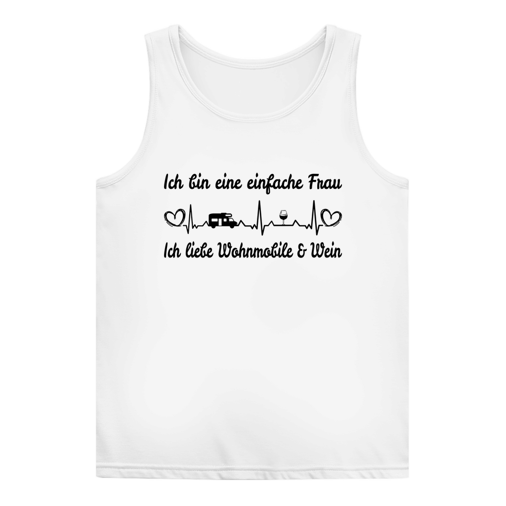 Einfache Frau - Liebe Wohnmobile und Wein - Frauen Tank Top