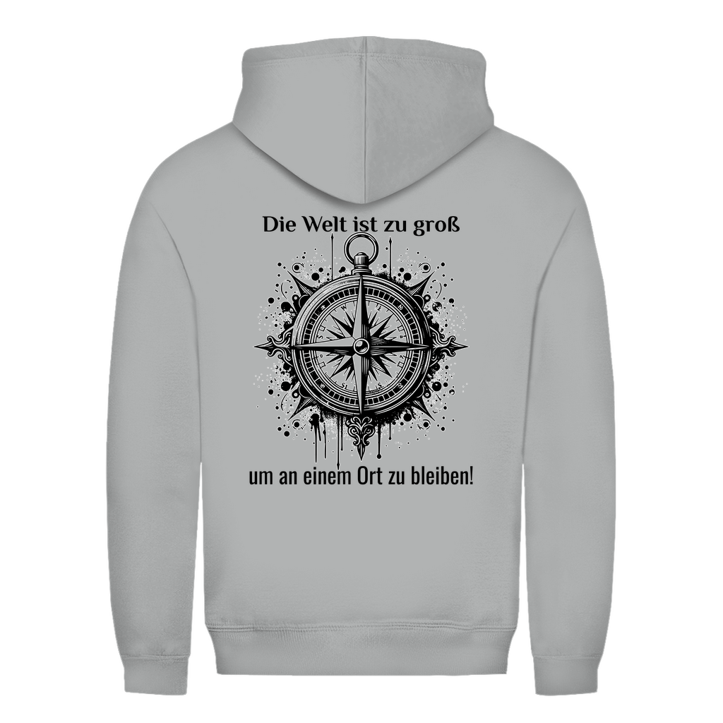 Die Welt ist zu groß, um an einem Ort zu bleiben! - Backprint Frauen Hoodie - Campingfamilie.de