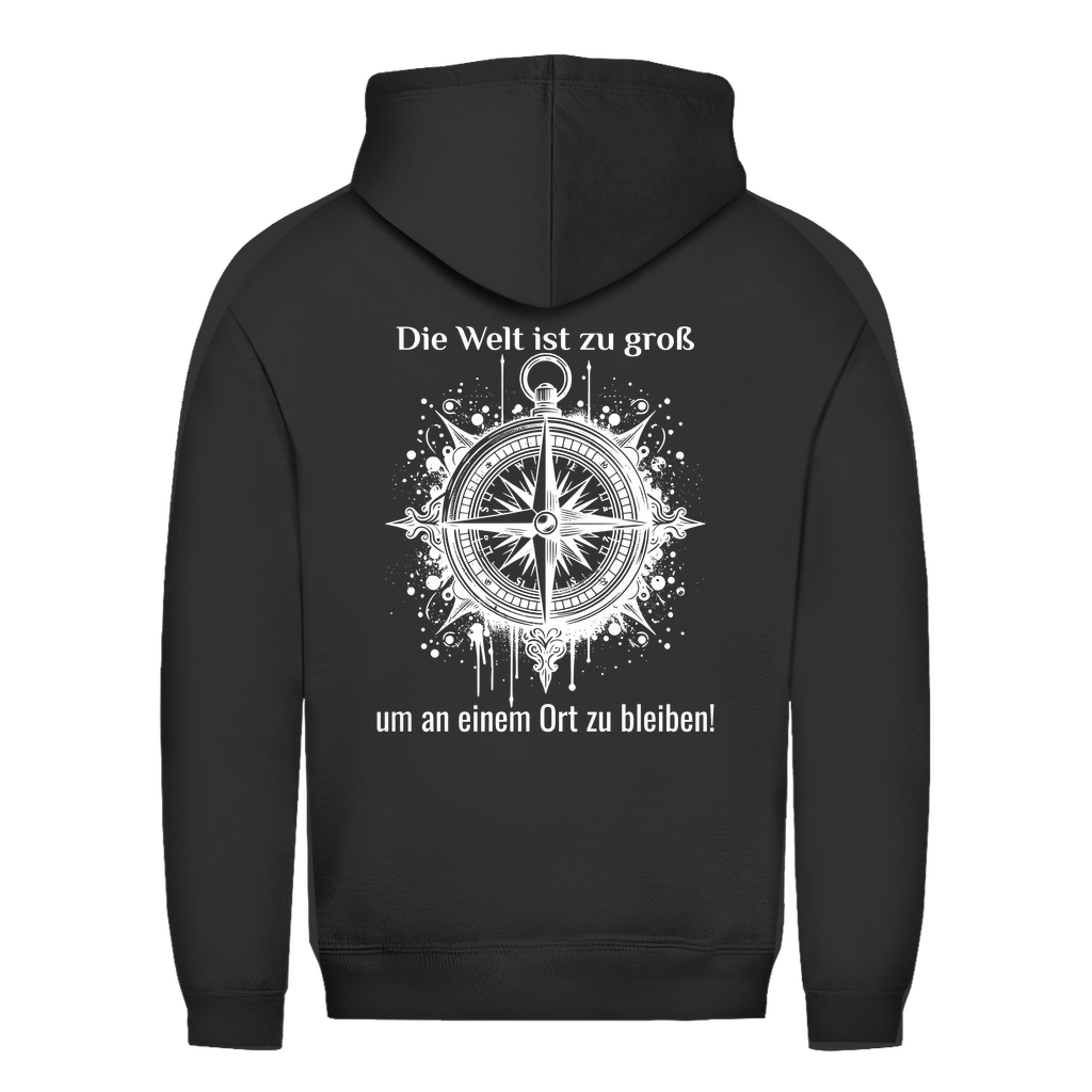 Die Welt ist zu groß, um an einem Ort zu bleiben! - Backprint Frauen Hoodie - Campingfamilie.de