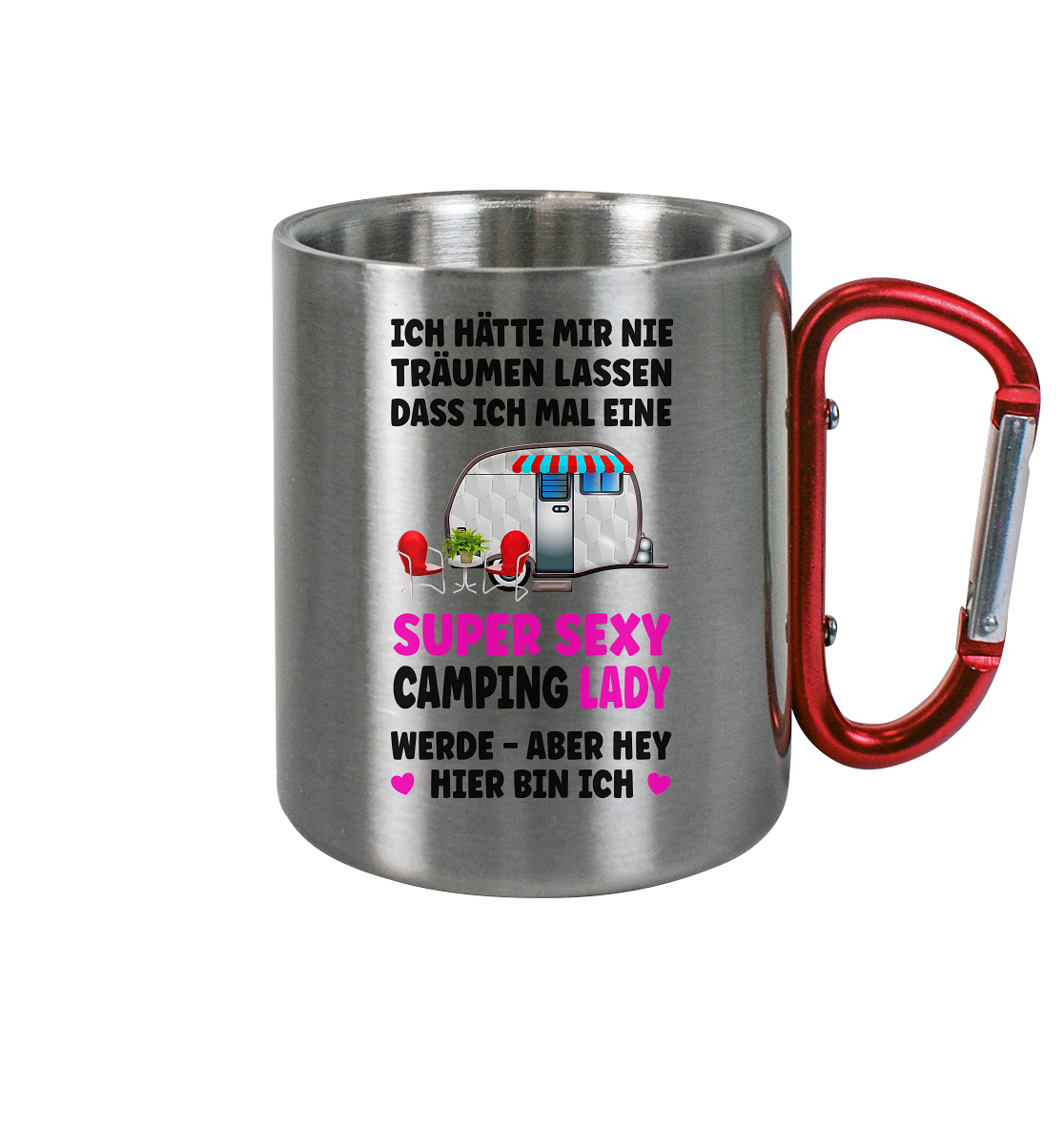 Super Sexy Camping Lady - Edelstahl Tasse