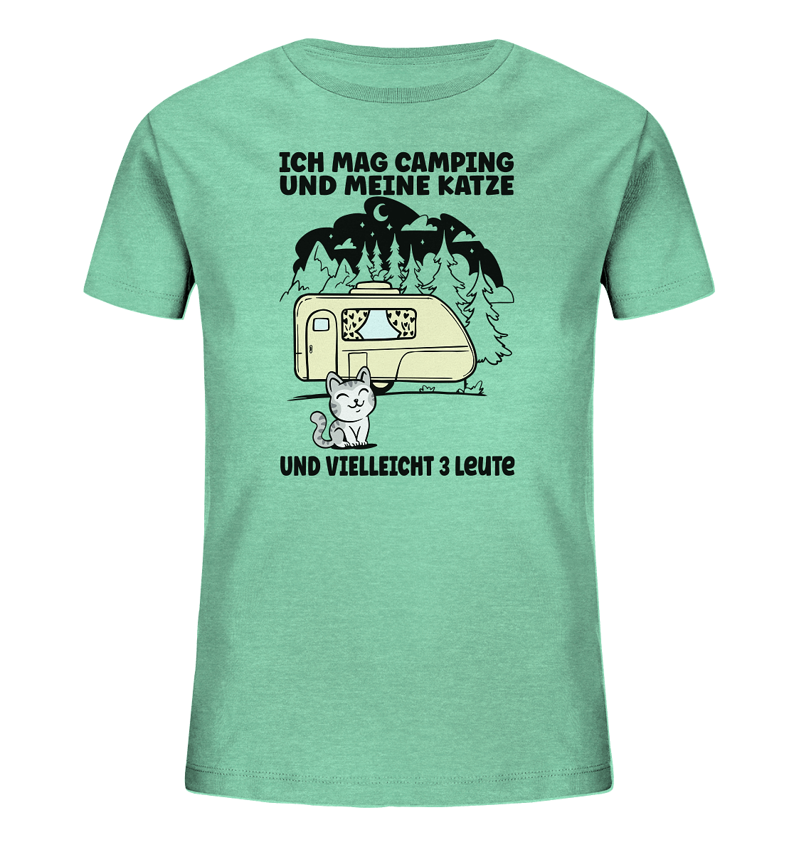 Ich mag Camping und meine Katze - und vielleicht 3 Leute - Kids Organic Shirt