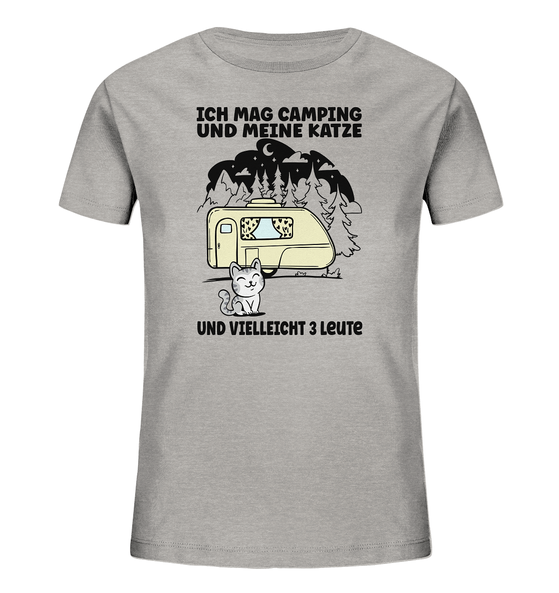 Ich mag Camping und meine Katze - und vielleicht 3 Leute - Kids Organic Shirt