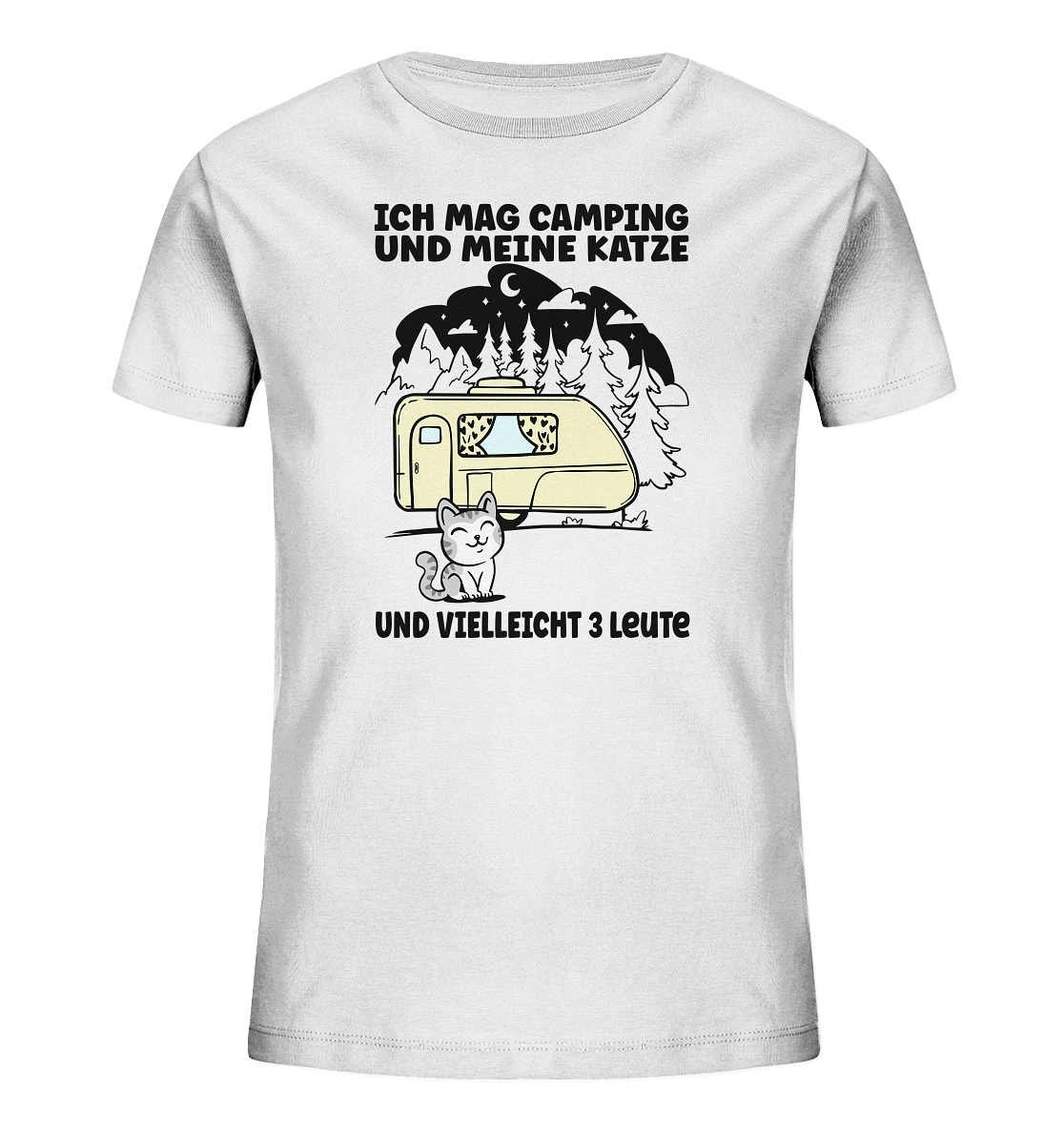 Ich mag Camping und meine Katze - und vielleicht 3 Leute - Kids Organic Shirt