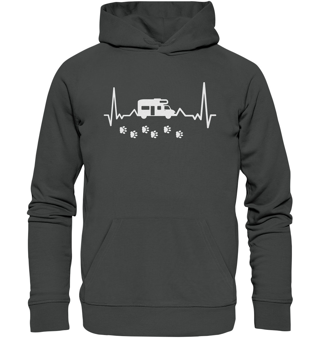 Wohnmobil und Hund beeinflussen meinen Herzschlag - Organic Basic Hoodie