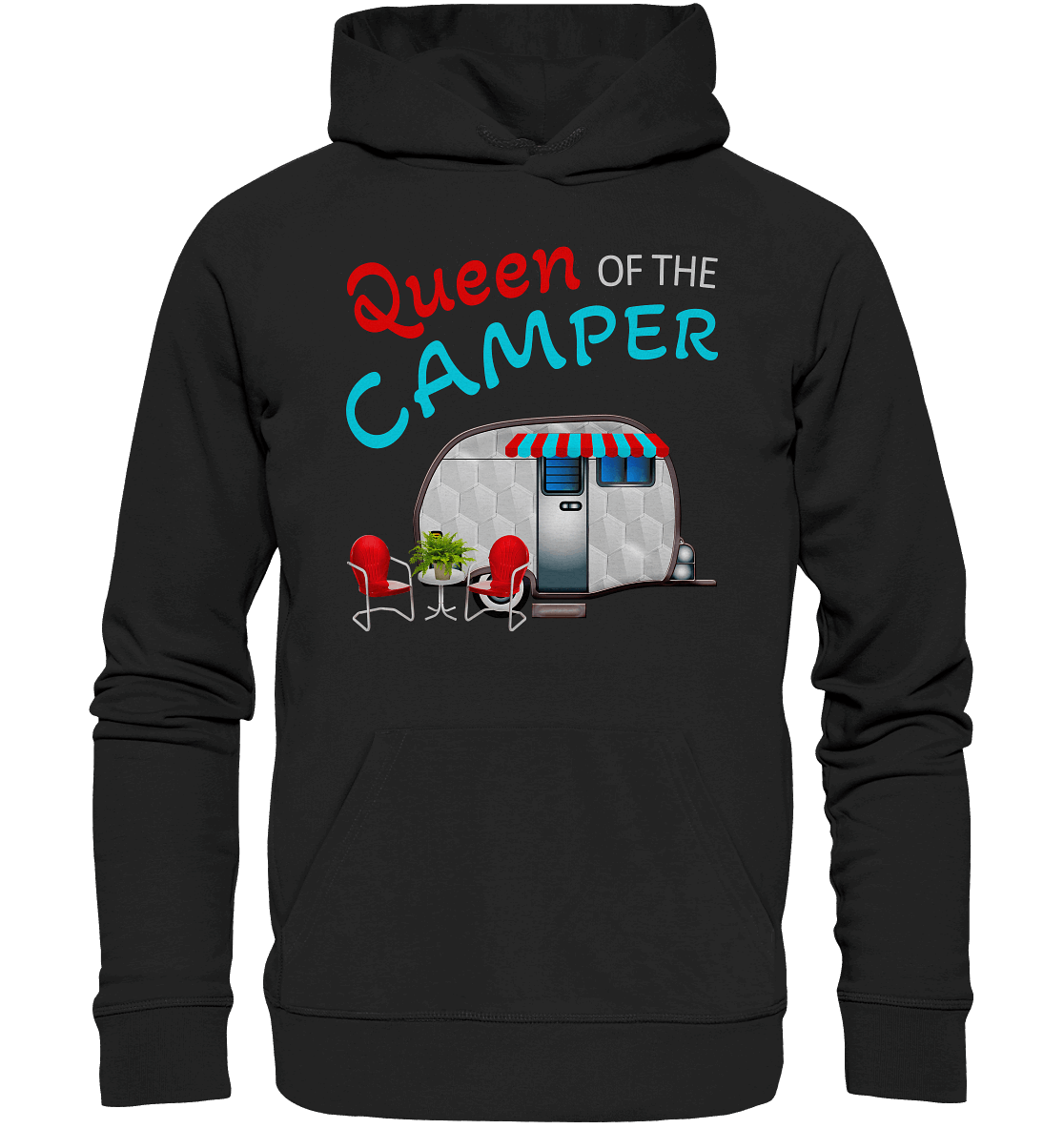 Queen of The Camper - Hübsches Outfit für die Camperin - Organic Hoodie