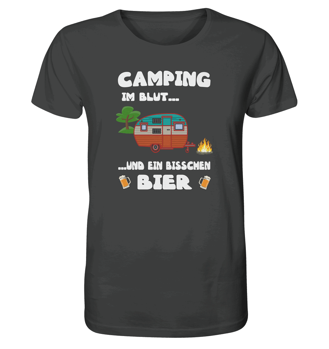 Camping im Blut ... und ein bisschen Bier - Organic Shirt