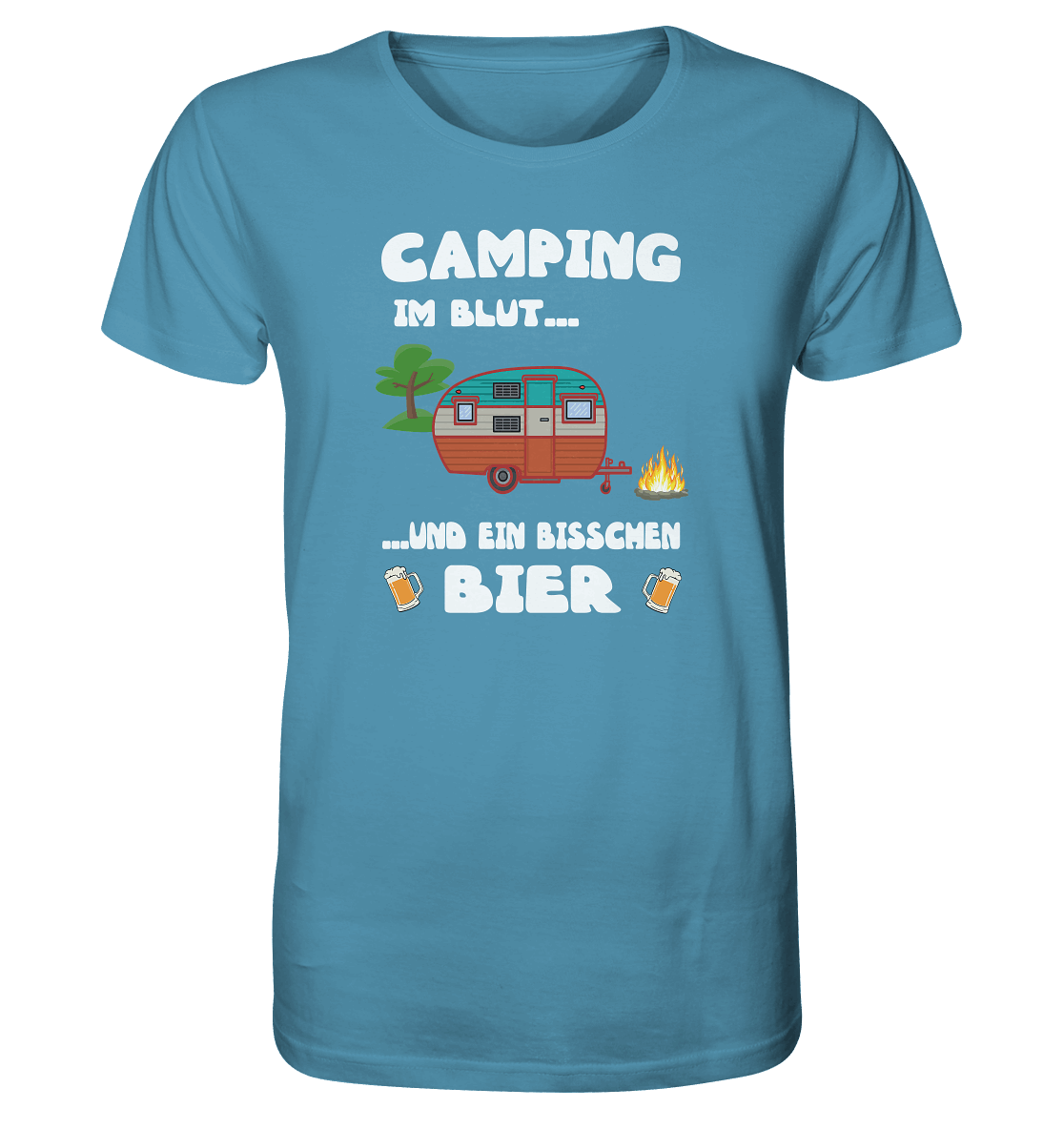 Camping im Blut ... und ein bisschen Bier - Organic Shirt