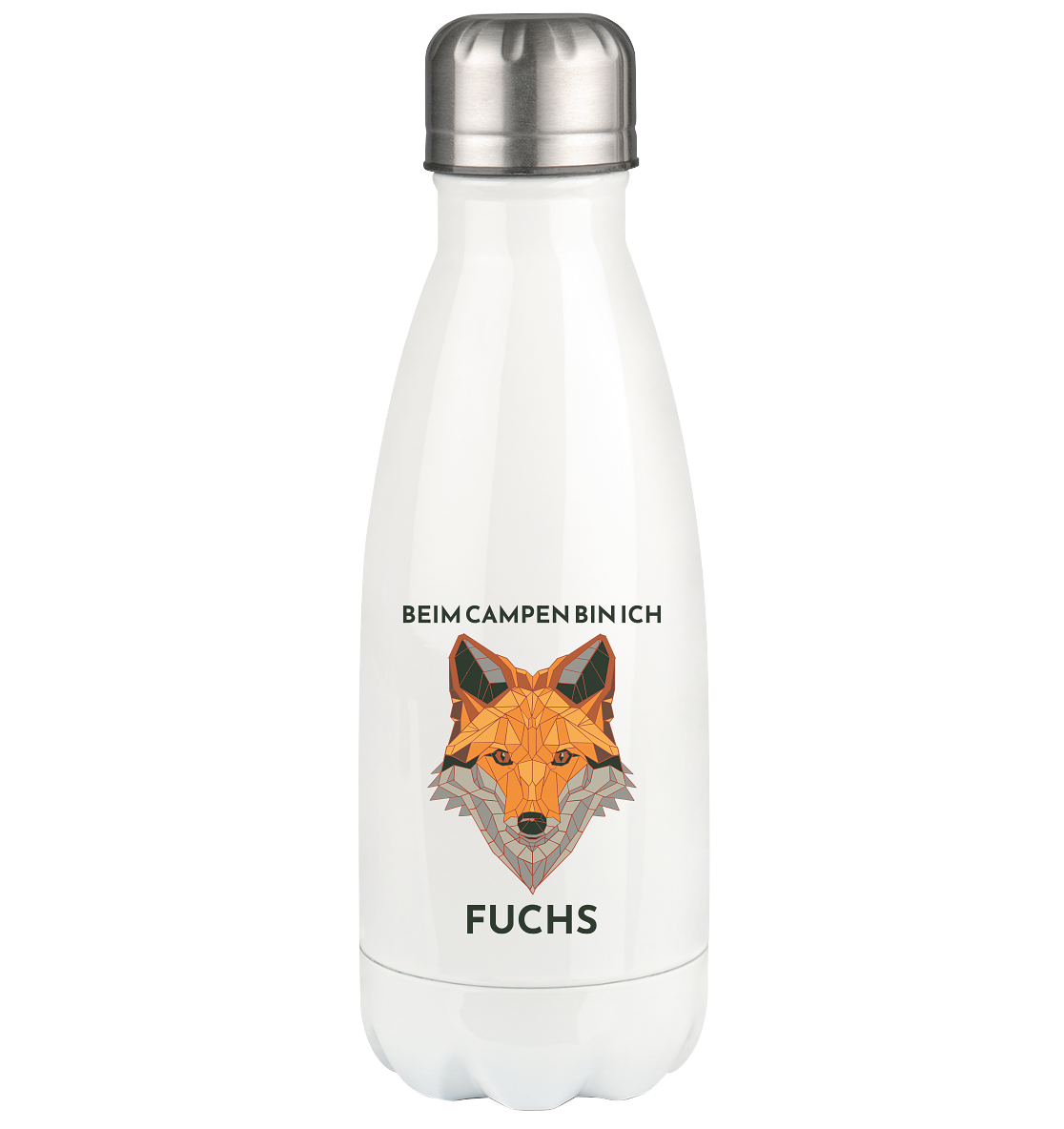 Beim Campen bin ich Fuchs - Thermoflasche 350ml