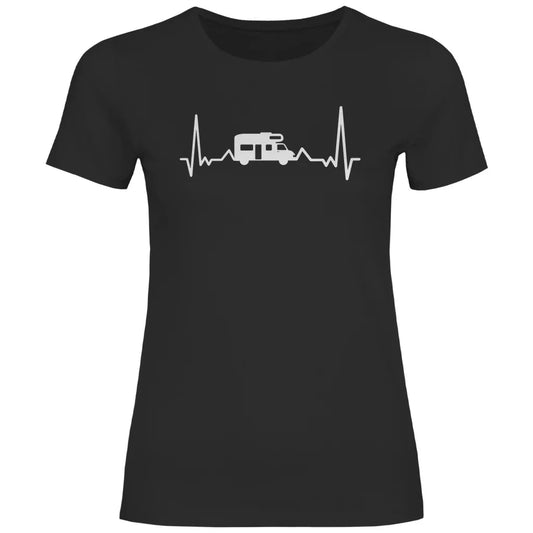 Herzschlag mit Wohnmobil - Frauen Shirt - Campingfamilie.de