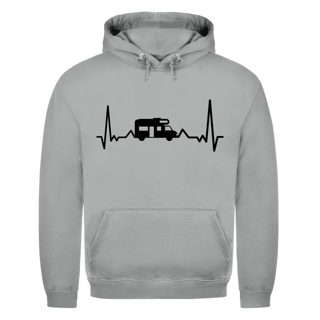 Herzschlag mit Wohnmobil - Männer Hoodie - Campingfamilie.de