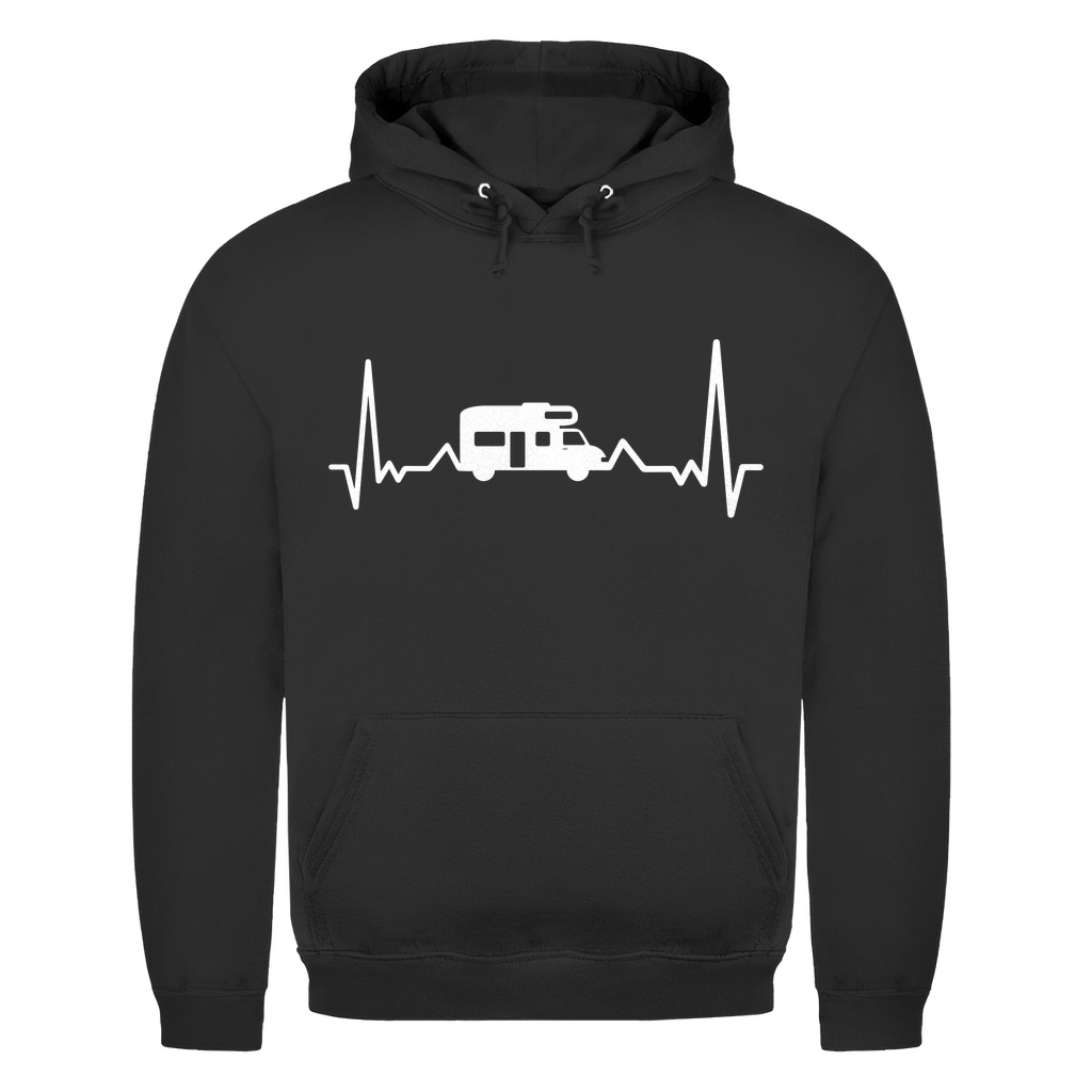 Herzschlag mit Wohnmobil - Männer Hoodie - Campingfamilie.de