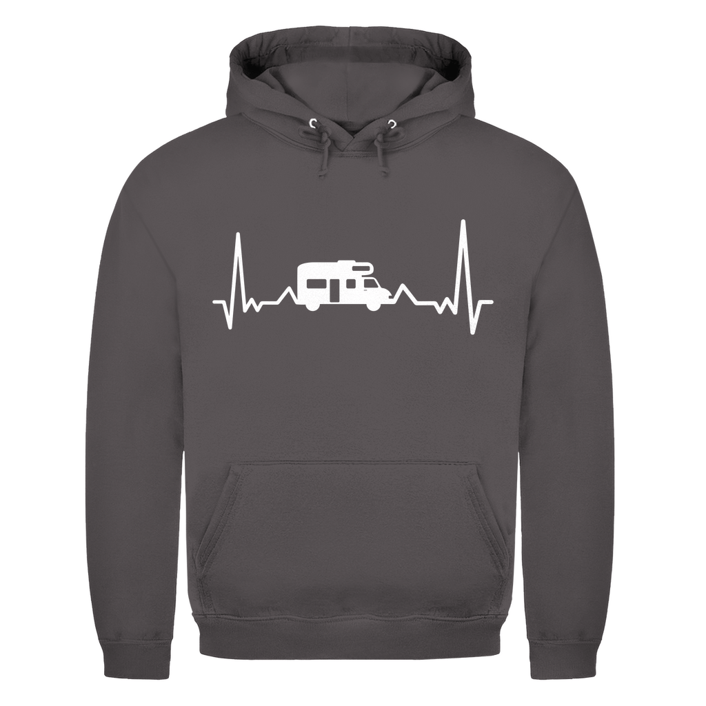 Herzschlag mit Wohnmobil - Männer Hoodie - Campingfamilie.de