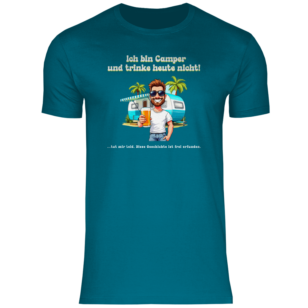 Ich bin Camper und trinke heute nicht - Männer Shirt - Campingfamilie.de