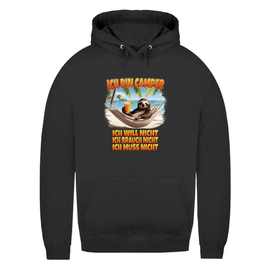 Ich will nicht, ich brauch nicht, ich muss nicht - Frauen Hoodie - Campingfamilie.de