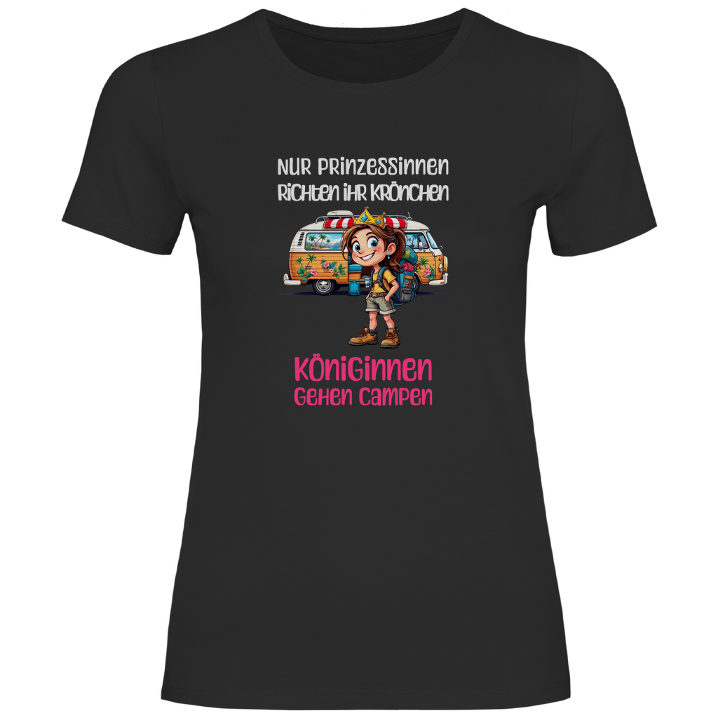 Königinnen gehen Campen - Frauen Shirt - Campingfamilie.de