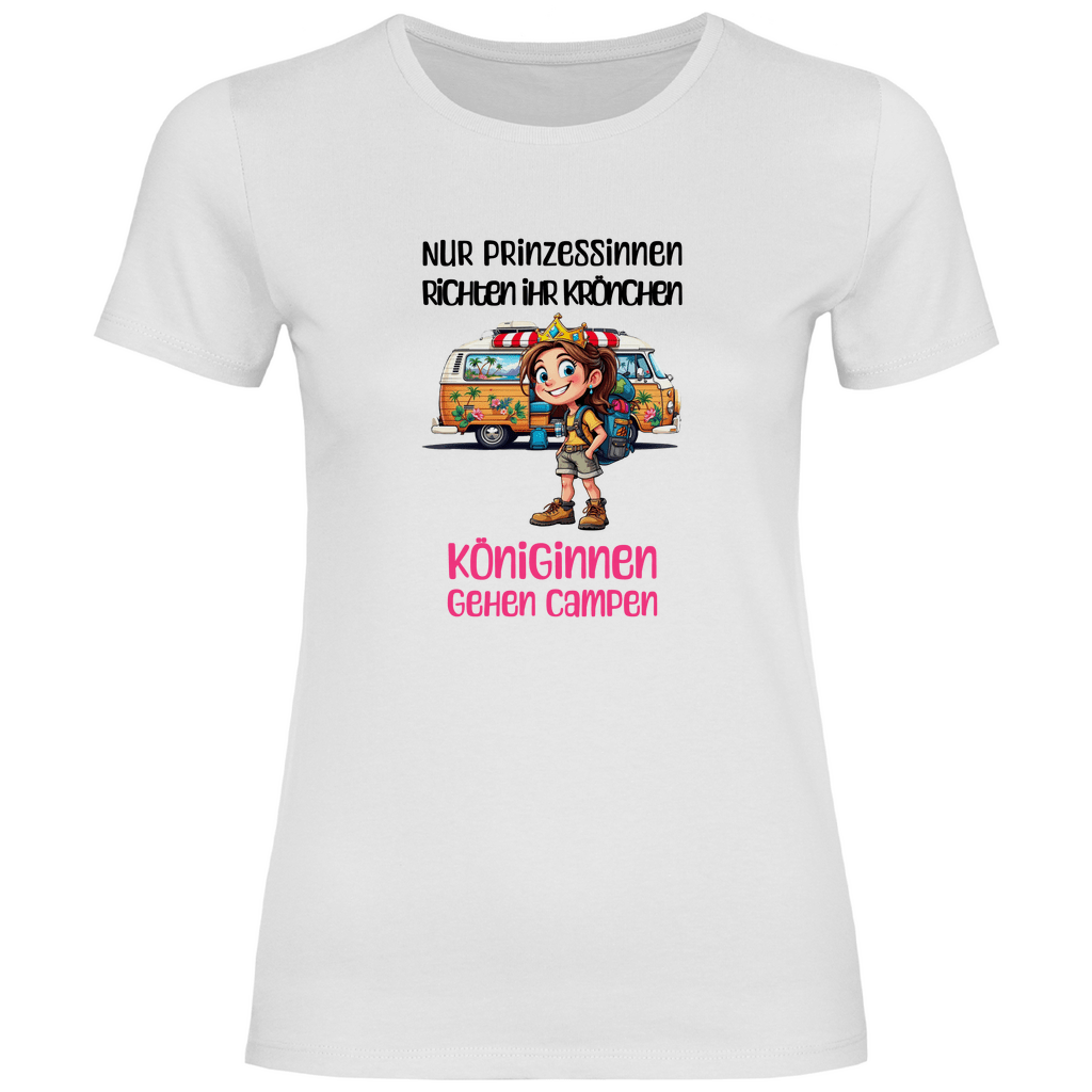 Königinnen gehen Campen - Frauen Shirt - Campingfamilie.de