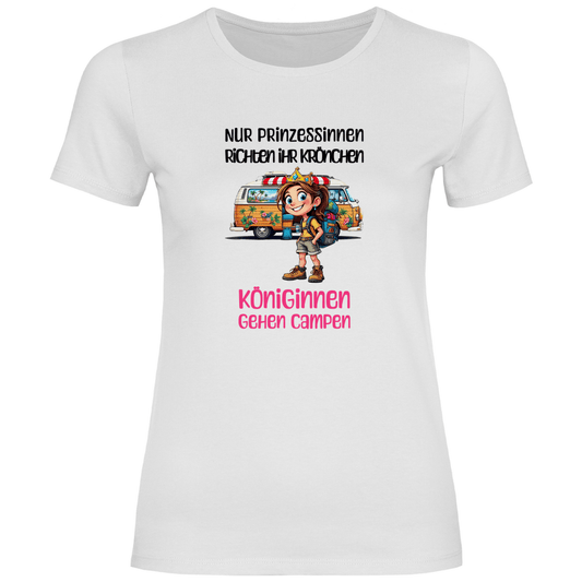 Königinnen gehen Campen - Frauen Shirt - Campingfamilie.de