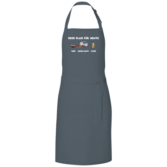 Mein Plan für heute: Kaffee, Camping, Bier - Grillschürze - Campingfamilie.de