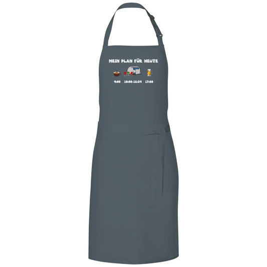 Mein Plan für heute: Kaffee, Camping, Bier - Grillschürze - Campingfamilie.de